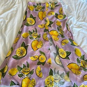 ZARA Lemon Print Skirt